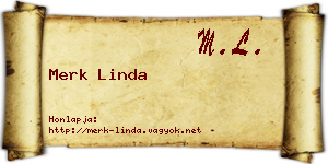 Merk Linda névjegykártya